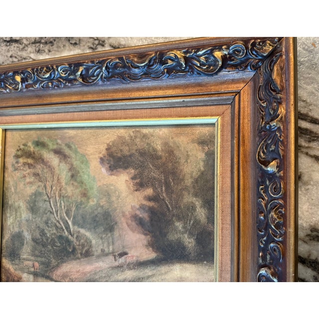 Antique French Magical Realism Original Watercolor, Framed For Sale In Houston - Image 6 of 7