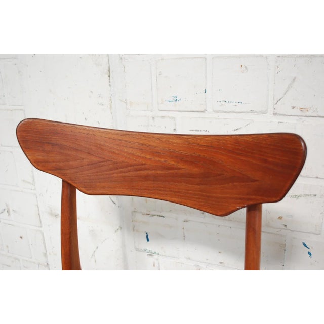 Mid-Century Danish Teak and Wool Dining Chairs from Schiønning & Elgaard, 1960s, Set of 4 For Sale - Image 9 of 18