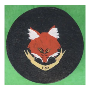 Mid 20th Century Hand-Painted Wooden Fox Mask Cufflink Box
