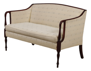 Laine Sheraton Style Mahogany Settee Loveseat