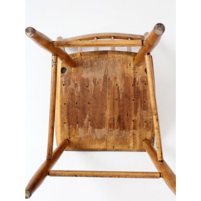 Antique Plank Seat Chair For Sale - Image 11 of 15