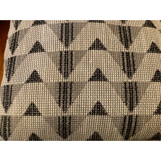 1990s Original Handmade Knit Decorative Pillow, Down Feather Insert Zipper Closure For Sale - Image 4 of 12