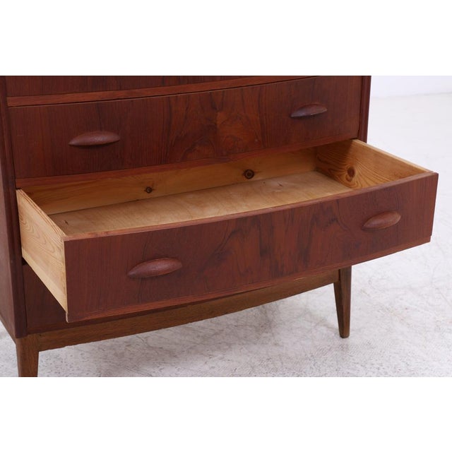 Brown Vintage Danish Commode in Teak, 1960s For Sale - Image 8 of 12