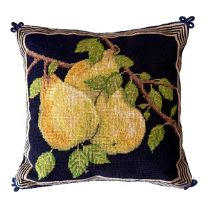 Pear Needlepoint Pillow