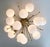 Metal 21st Century Mezzo Satin Brass Glossy White Murano Flush Mount by Fabio LTD For Sale - Image 7 of 8