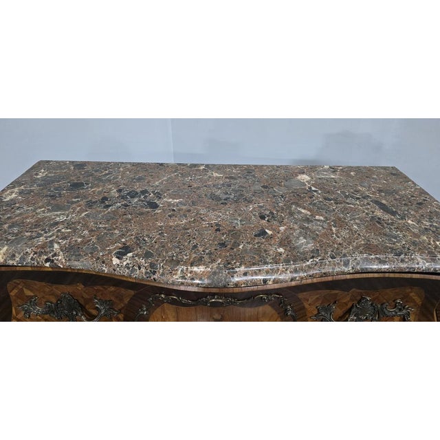 Large French Marquetry Commode For Sale - Image 12 of 14