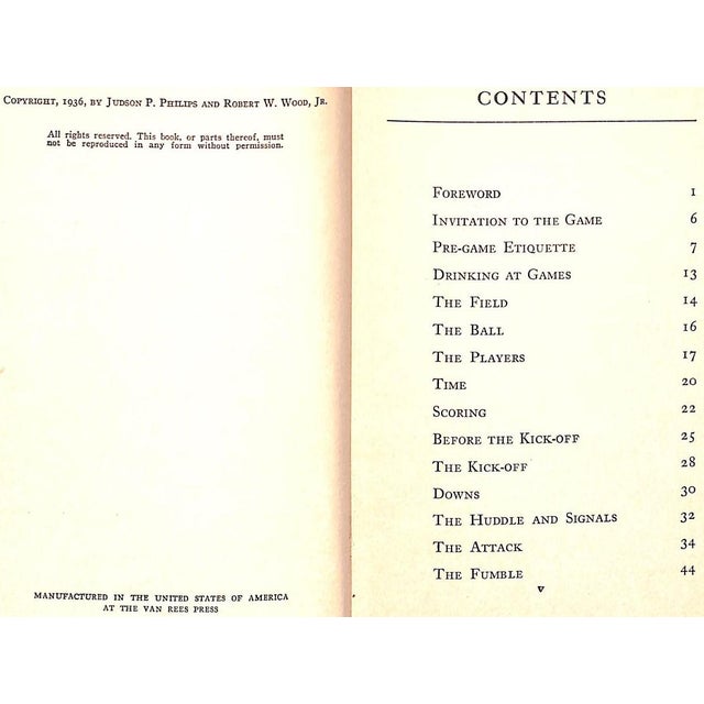 "Hold 'Em, Girls!: The Intelligent Woman's Guide to Men and Football" 1936 Phillips, Judson P. & Wood, Robert W. Jr. For Sale - Image 4 of 5
