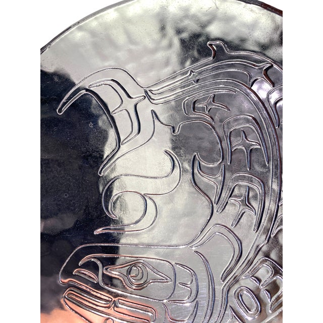 Metal Harold Alfred Signed Silvered Copper Salmon Formline Pedestal Bowl, Canadian Indigenous First Nations Kwakwaka’wakw Native Art For Sale - Image 7 of 11