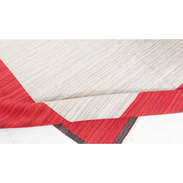Doris Leslie Blau Vintage Swedish Flat Woven Rug by Ingrid Dessau For Sale - Image 4 of 7
