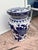 Modern Late 20th Century Blue & White Ceramic Asian Garden Stool or Plant Stand For Sale - Image 3 of 10