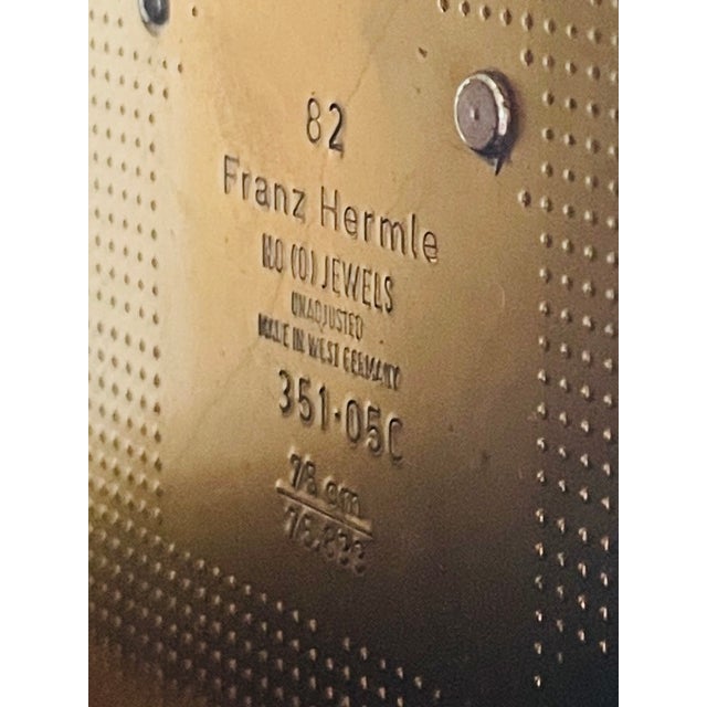 English Vintage English-Style Grandmother Clock • Franz Hermle German Mechanical Movement • Burlwood & Mahogany Case For Sale - Image 3 of 15