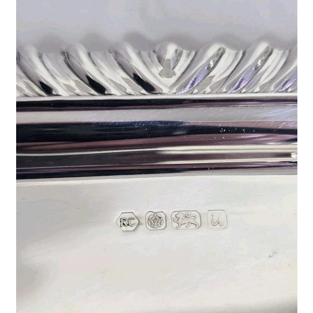 Sterling Silver Rectangular Card Tray from Carrs of Sheffield, 1994 For Sale - Image 14 of 18