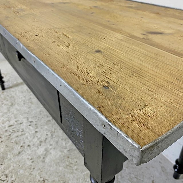 Black Rustic Console or Worktable, 1950s For Sale - Image 8 of 14