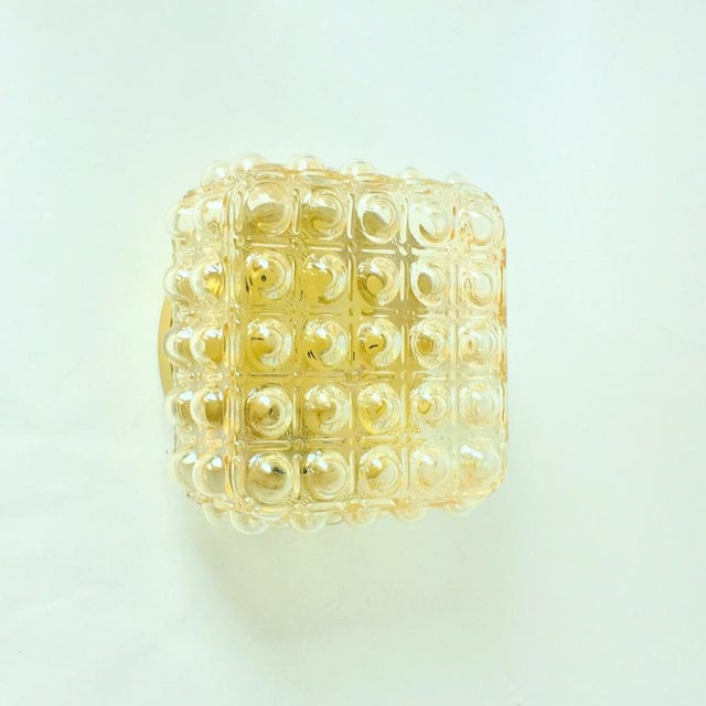 1 of 3 stunning bubble glass wall lights/sconces by helena tynell for limburg, germany's leading glasswork, renowned for...