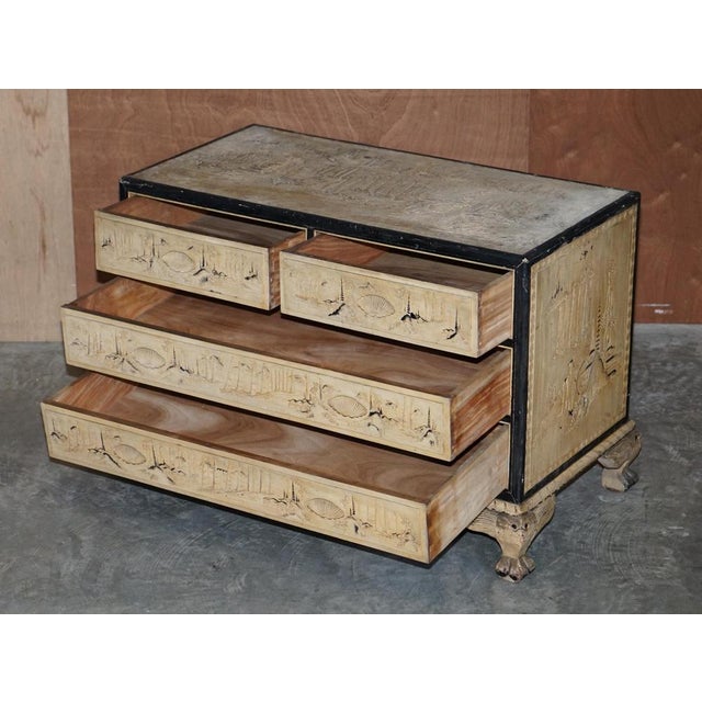 Chinese Carved Camphor Wood Chest of Drawers, 1920s For Sale - Image 15 of 18