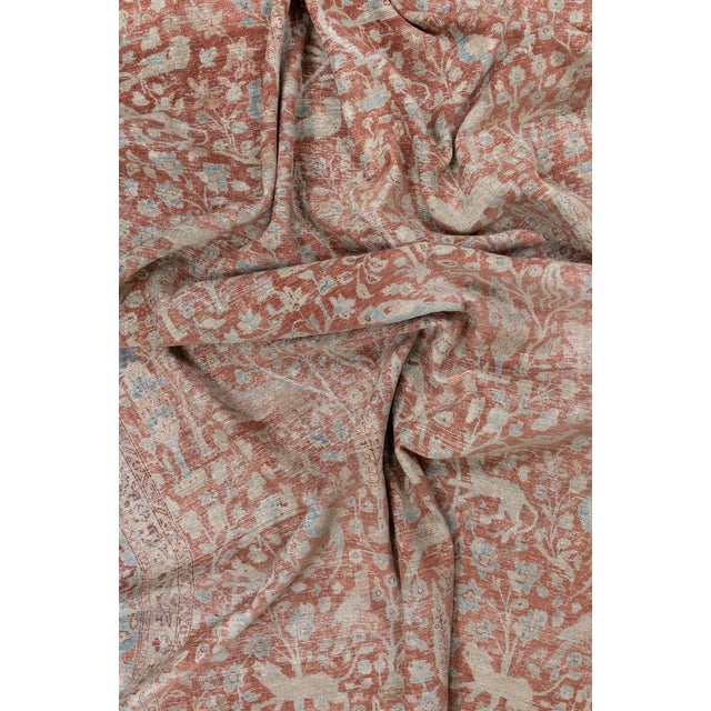 Antique Zabihi Collection Persian Tabriz Animal Scene Room Carpet For Sale In New York - Image 6 of 12