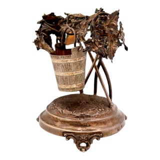 Silver Toothpick Holder with Acanthus Bush For Sale