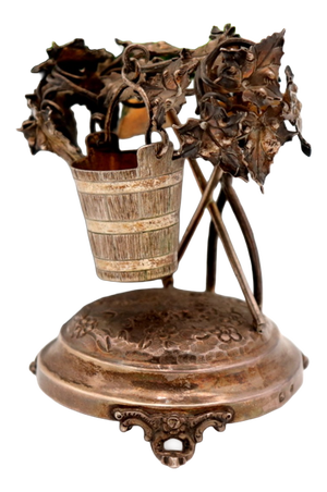 Silver Toothpick Holder with Acanthus Bush