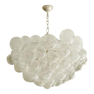 Modern Classic Glass Chandelier by Julie Neill for Visual Comfort, Talia in Brass For Sale