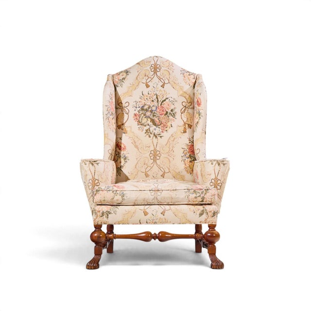 Late 19th Century Baker Stately Homes Collection Mahogany Winged Throne Chairs - Pair For Sale - Image 5 of 13
