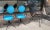 1950s Black and Blue Swivel Side Chairs Styled After John Risley - Set of 2 For Sale - Image 12 of 13