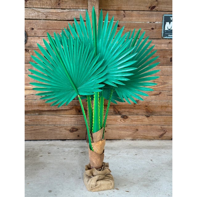Textile Tropical Coastal Canvas “Buri” Palm Tree For Sale - Image 7 of 9