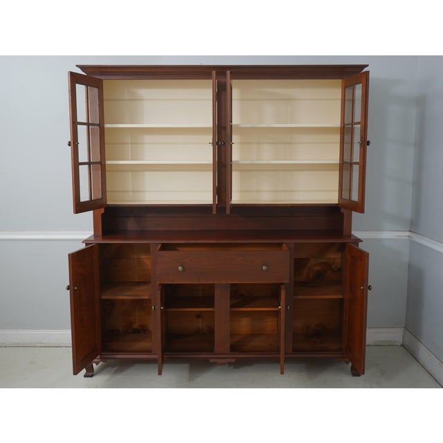 Traditional Dr Dimes Cherry Stepback Dutch Cabinet Cupboard For Sale - Image 3 of 18