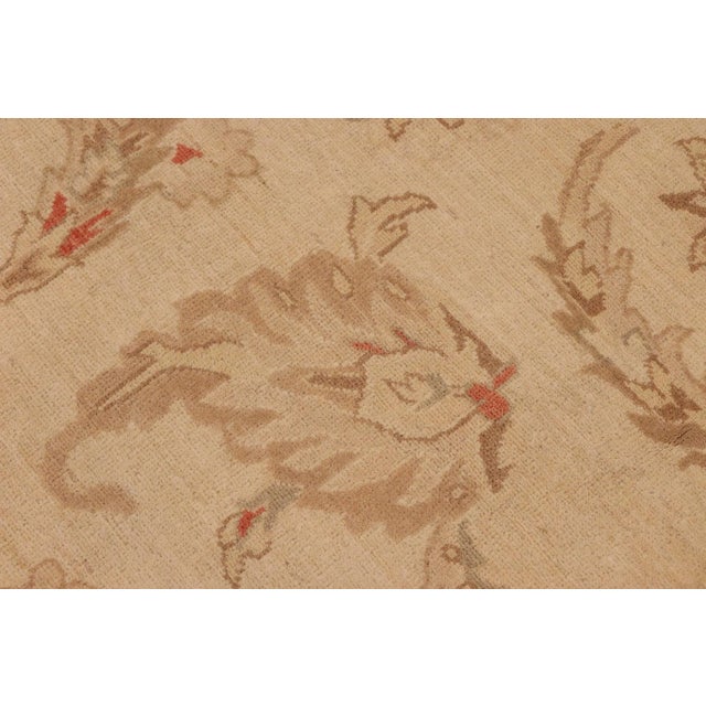 Textile 1990s Boho Chic Ziegler Beige Brown Hand-Knotted Wool Rug - 10'3'' X 13'8'' For Sale - Image 7 of 8