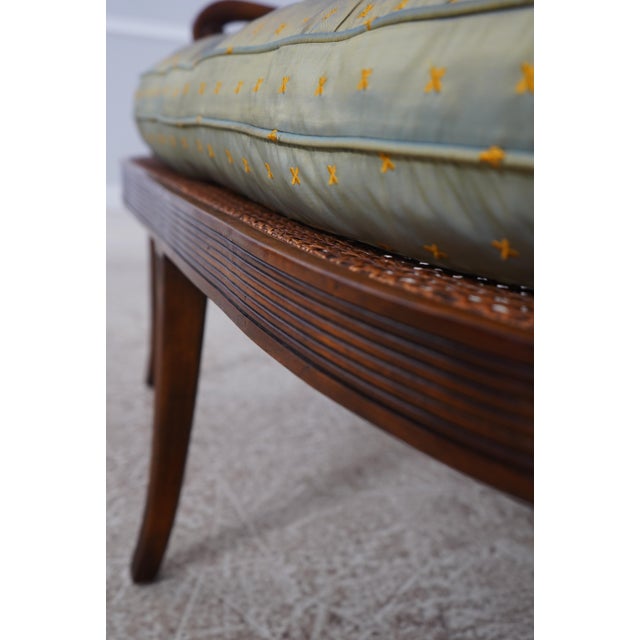 Theodore Alexander Mahogany Regency Cane Seat Settee For Sale - Image 14 of 18