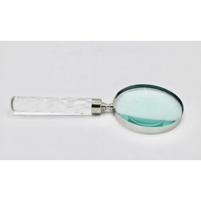 Plastic Vintage Lucite Handle Magnifying Glass For Sale - Image 7 of 8