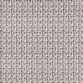 Morris & Co Rosehip Fabric in Black/Ecru For Sale