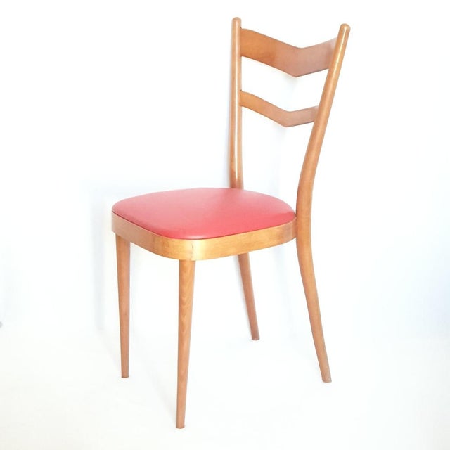 1950s Vintage Italian Beech Chair, 1950 For Sale - Image 5 of 13