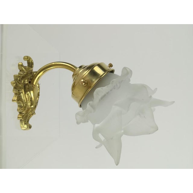 Very small polished solid brass wall lamps The lamp gives a cozy non-dazzling light. The surface polished and re-...