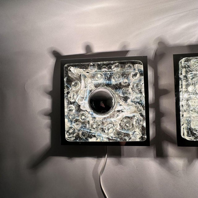 Vintage Murano Glass Wall Lamp from Mazzega, 1970s, Set of 2 For Sale - Image 4 of 18