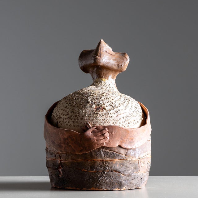 Anthropomorphic Terracotta Sculpture, Italy, dated 1987 For Sale - Image 9 of 18