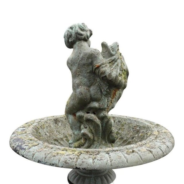 Mid 20th Century Vintage Figural Cast Iron Garden Fountain Mid 20thC For Sale - Image 5 of 5