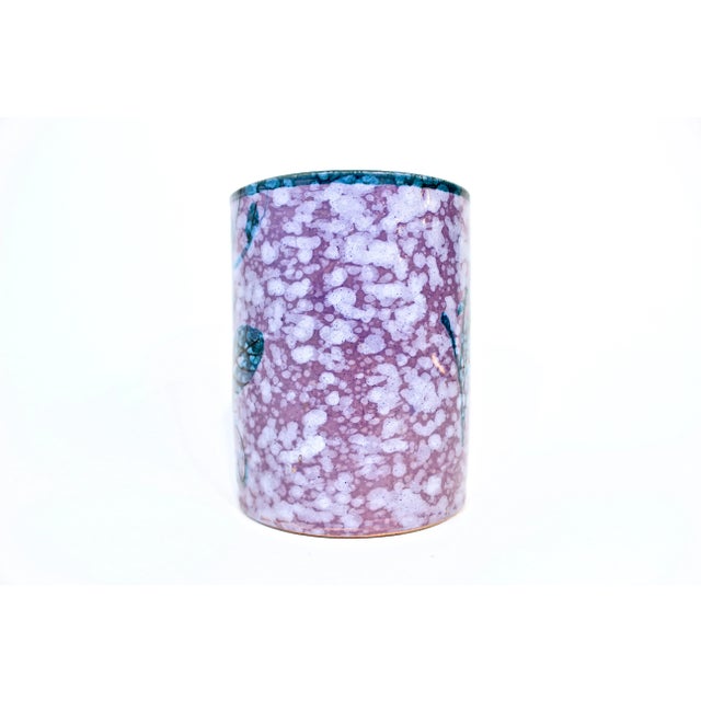 Mid Century Hand Painted Italian Ceramic Vase For Sale In Raleigh - Image 6 of 8