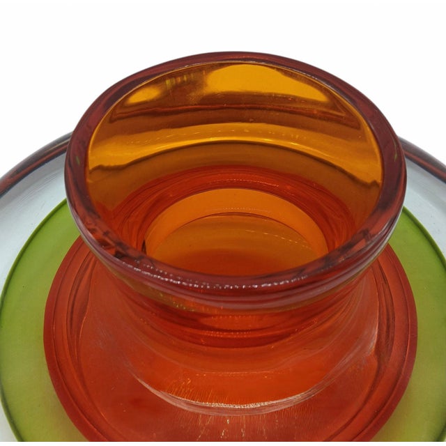 Flavio Poli Murano Glass Centrepiece Vase by Flavio Poli for Seguso, Italy, 1960s For Sale - Image 4 of 6