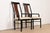 Drexel Heritage Drexel Heritage Mid-Century Modern Hollywood Regency Black Lacquer and Walnut High Back Armchairs, Pair For Sale - Image 4 of 12