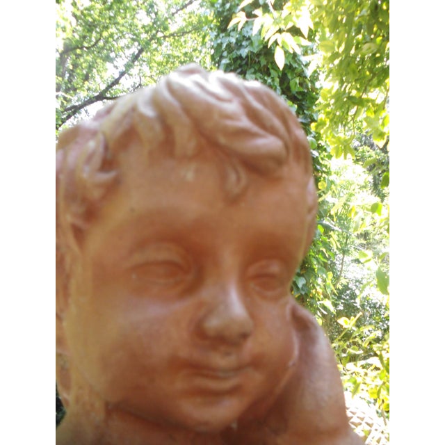 Tan Vintage Impruneta Terracotta Putti, 1980s, Set of 2 For Sale - Image 8 of 15