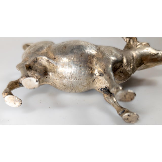 19th Century 800 Silver German Cow Form Creamer For Sale - Image 12 of 13
