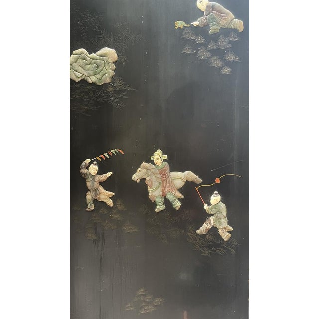 Stone 19th Century Chinese Screen in Stone For Sale - Image 7 of 12