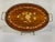 1950-60s Italian Oval Marquetry Gallery Serving Tray For Sale - Image 12 of 12