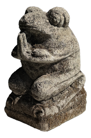 Small Balinese Limestone Frog Sculpture, 1980s