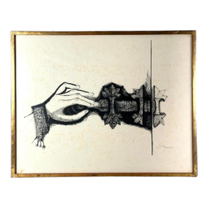 1950s Shraga Weil Lithograph, Untitled