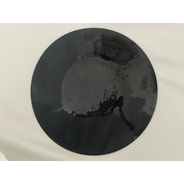 Mid 20th Century Italian Green & Gold Mandala Enameled Copper Round Vide Poche Tray For Sale In Jacksonville, FL - Image 6 of 7