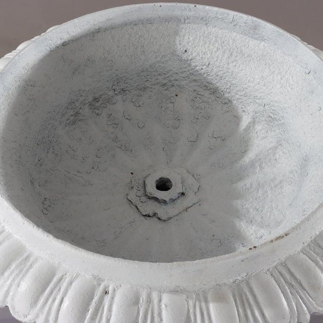 Late 19th Century Antique Jw Fiske Attr Painted Cast Iron Garden Urn C1890 For Sale - Image 5 of 6