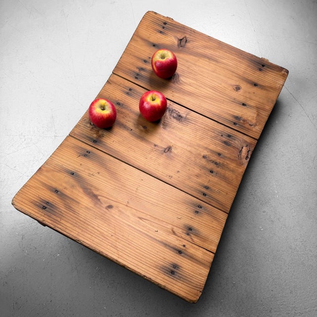 Wood Japanese Wabi-Sabi Wooden Sugi Plateau, 1930s For Sale - Image 7 of 13