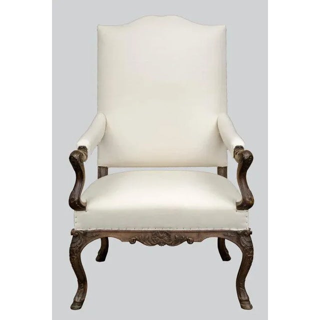 French French Carved Walnut Bergere For Sale - Image 3 of 10