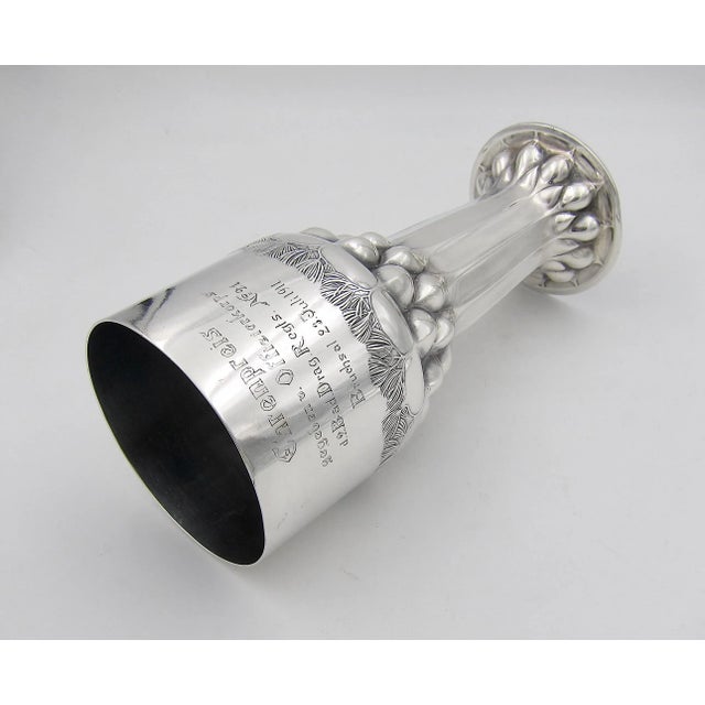Silver Orivit Art Nouveau Silver Trophy Vase From Germany For Sale - Image 8 of 13